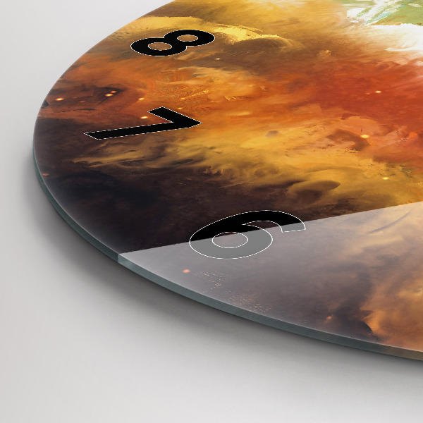 Wanduhr rund Abstraktes Bild