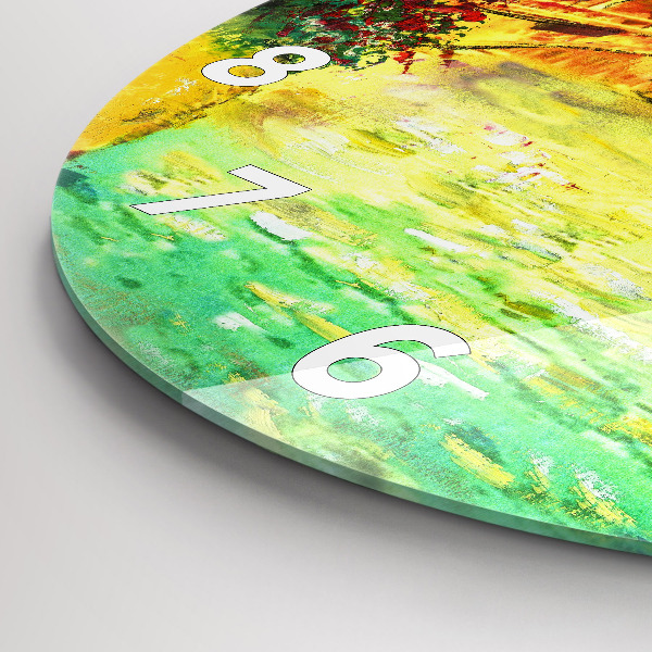 Wanduhr rund mit motiv Rialtobrücke in Venedig