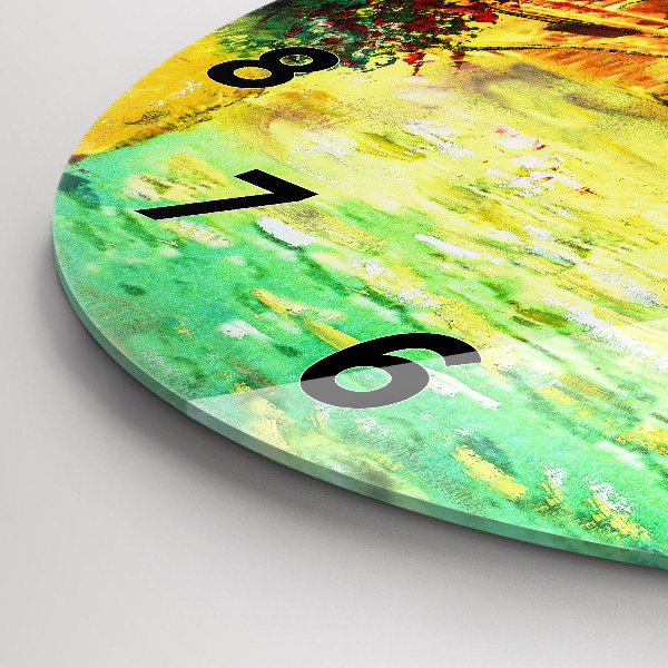 Wanduhr rund mit motiv Rialtobrücke in Venedig