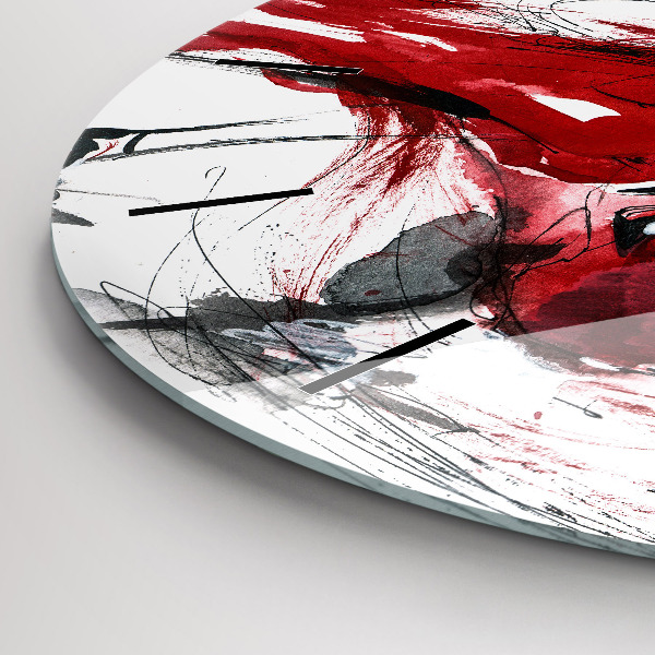 Wanduhr glas rund Tanzendes Paar