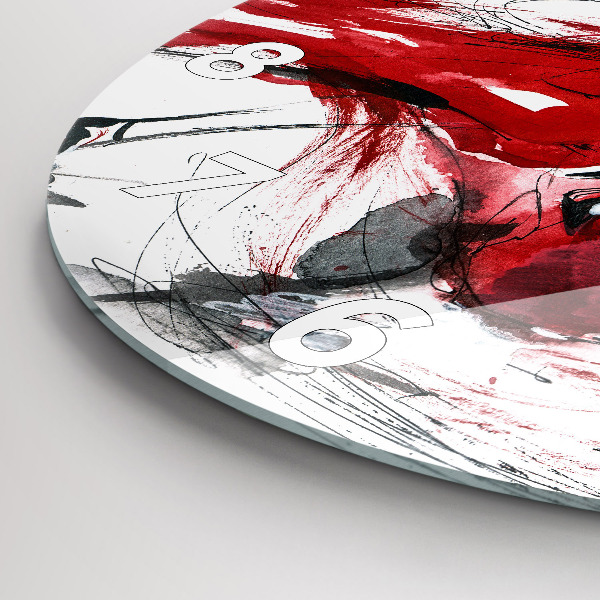 Wanduhr glas rund Tanzendes Paar