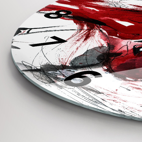 Wanduhr glas rund Tanzendes Paar