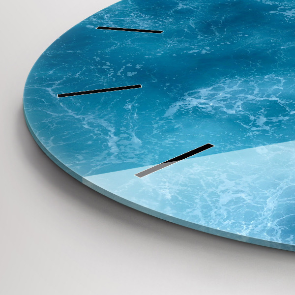 Wanduhr rund Meerwasser