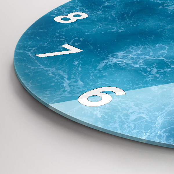 Wanduhr rund Meerwasser