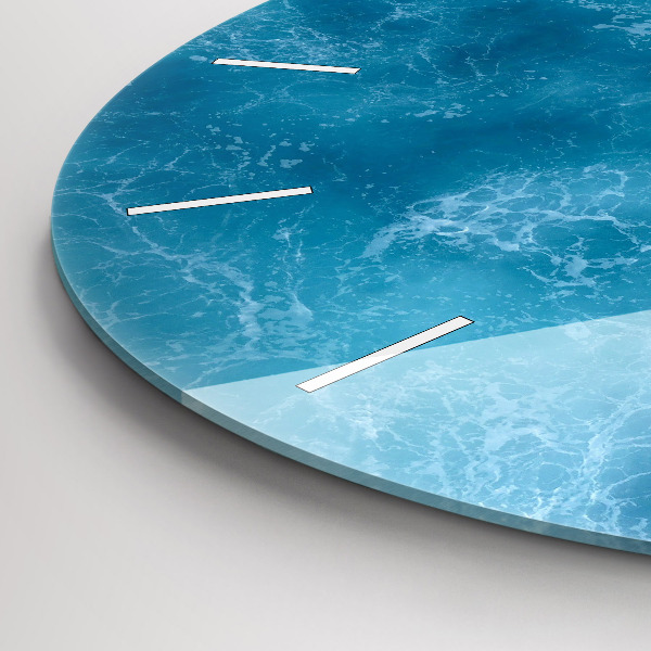 Wanduhr rund Meerwasser