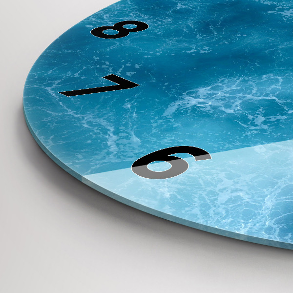 Wanduhr rund Meerwasser