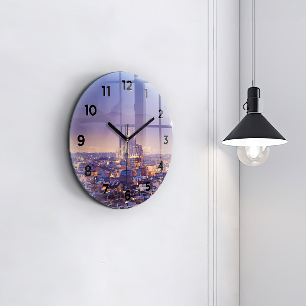 Wanduhr rund mit motiv Ansicht von Barcelona