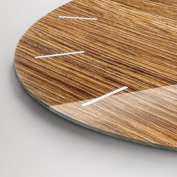 Wanduhr rund mit motiv Helles Holz