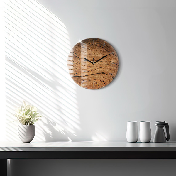 Wanduhr rund mit motiv Altes Holz