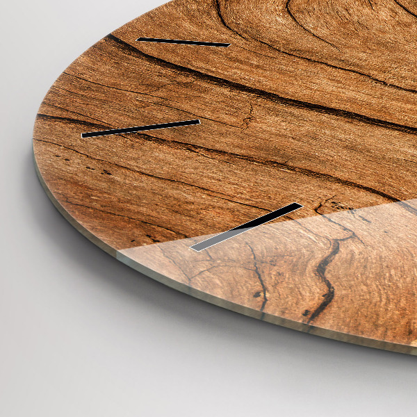 Wanduhr rund mit motiv Altes Holz