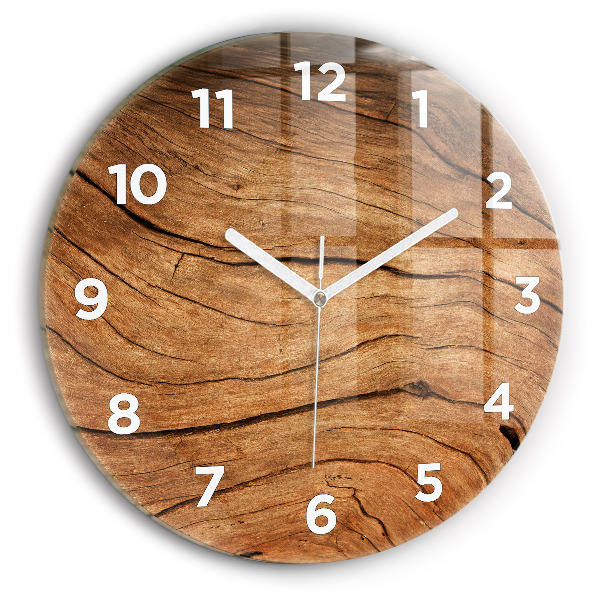 Wanduhr rund mit motiv Altes Holz