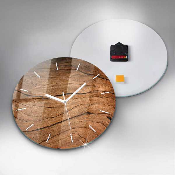 Wanduhr rund mit motiv Altes Holz