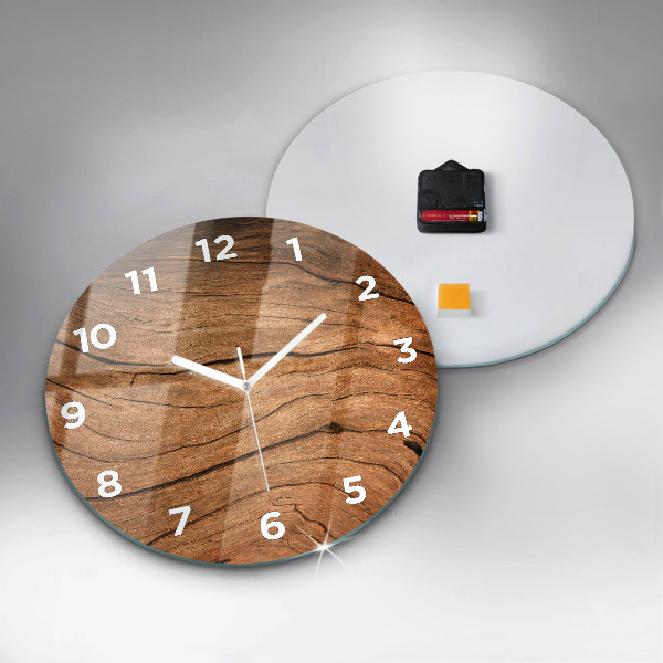 Wanduhr rund mit motiv Altes Holz