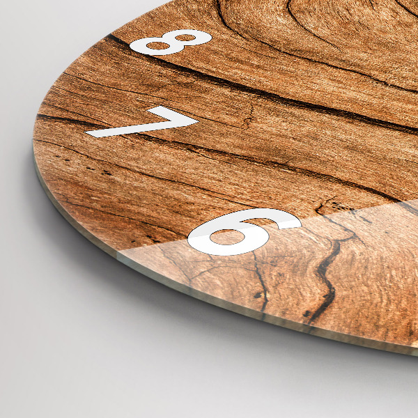 Wanduhr rund mit motiv Altes Holz