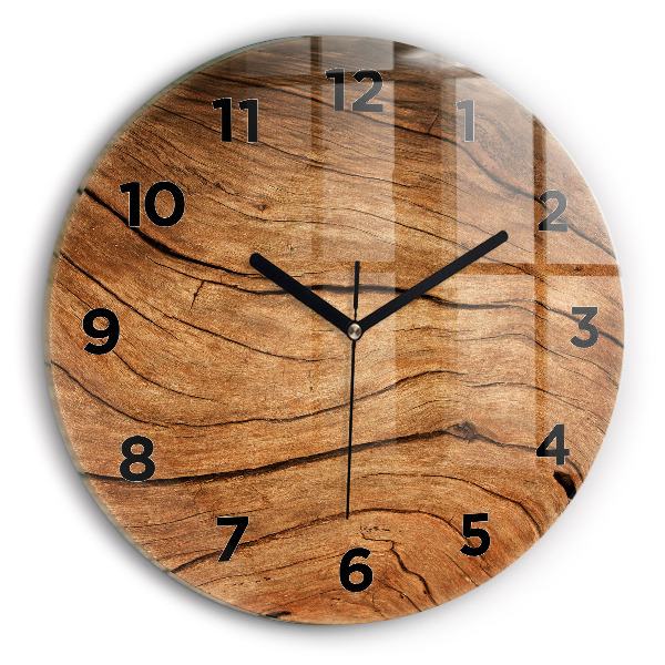 Wanduhr rund mit motiv Altes Holz