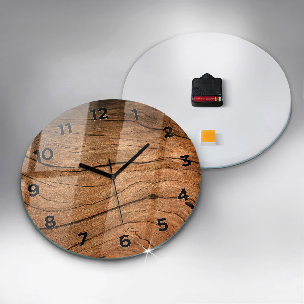 Wanduhr rund mit motiv Altes Holz