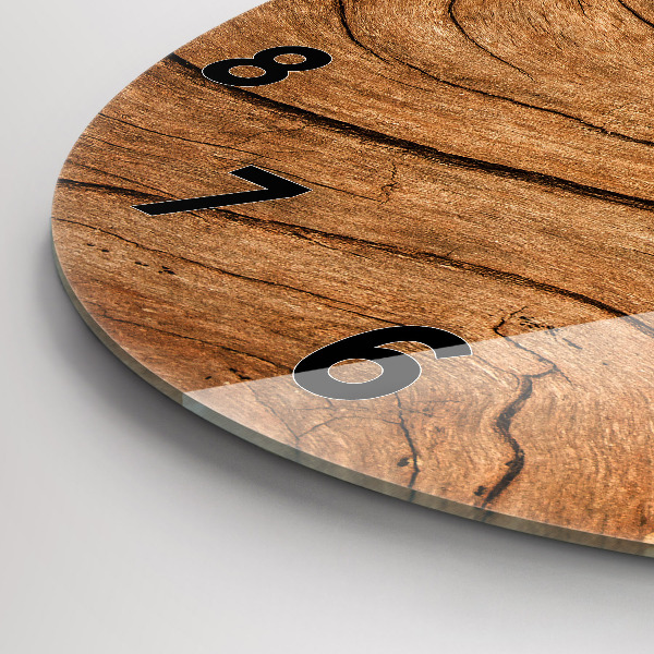 Wanduhr rund mit motiv Altes Holz