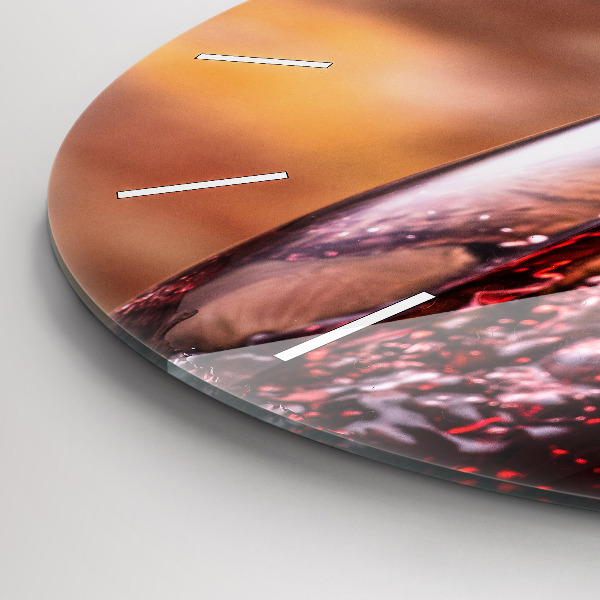 Wanduhr glas rund Weinglas