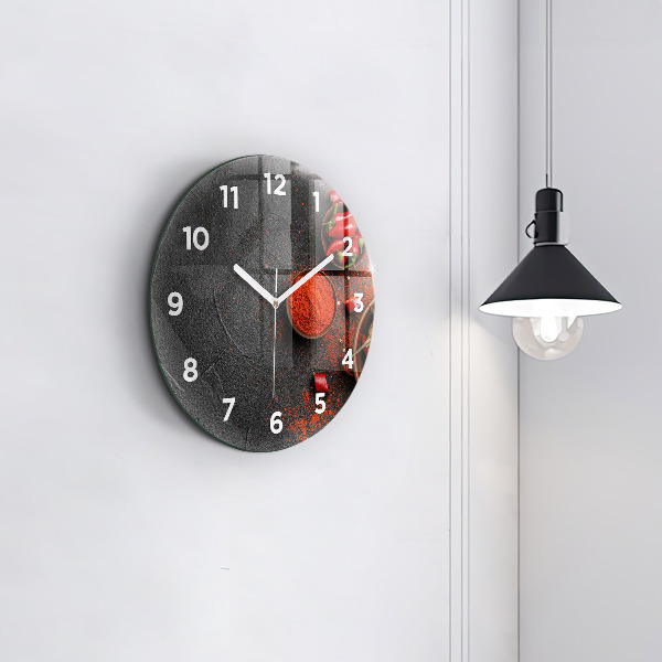 Wanduhr rund mit motiv Rote Paprika