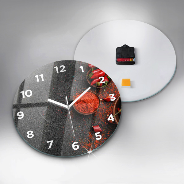 Wanduhr rund mit motiv Rote Paprika