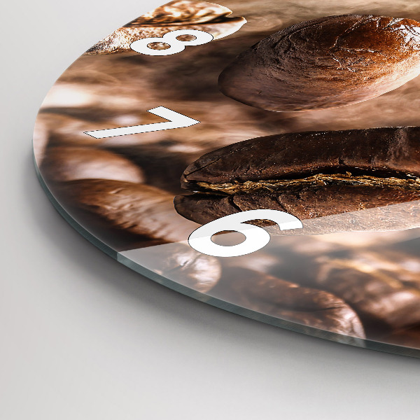 Wanduhr rund Kaffeebohnen