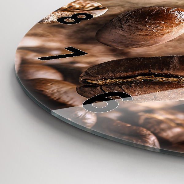 Wanduhr rund Kaffeebohnen