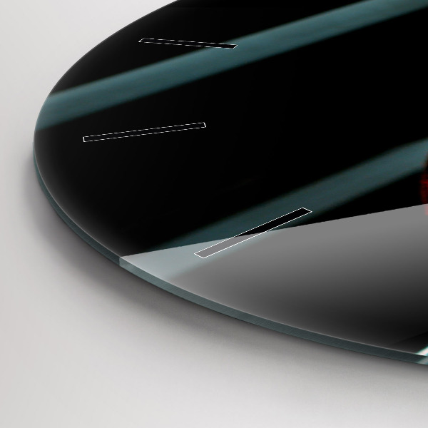 Wanduhr glas rund Weinflasche