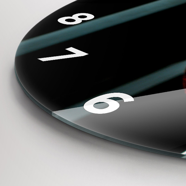 Wanduhr glas rund Weinflasche