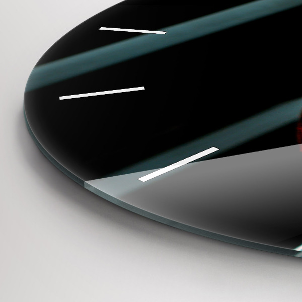 Wanduhr glas rund Weinflasche