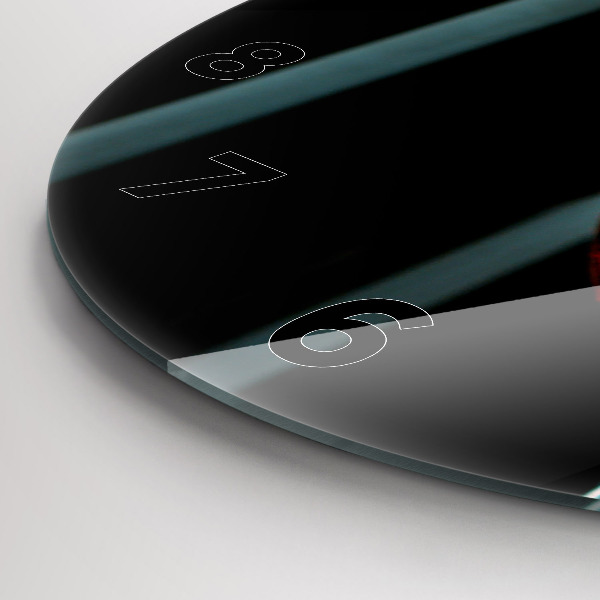 Wanduhr glas rund Weinflasche