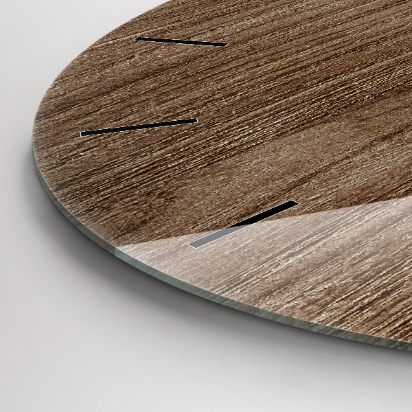 Wanduhr rund Dunkles Holz