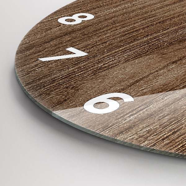Wanduhr rund Dunkles Holz