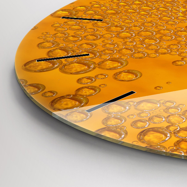 Wanduhr glas rund Bier