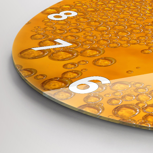 Wanduhr glas rund Bier