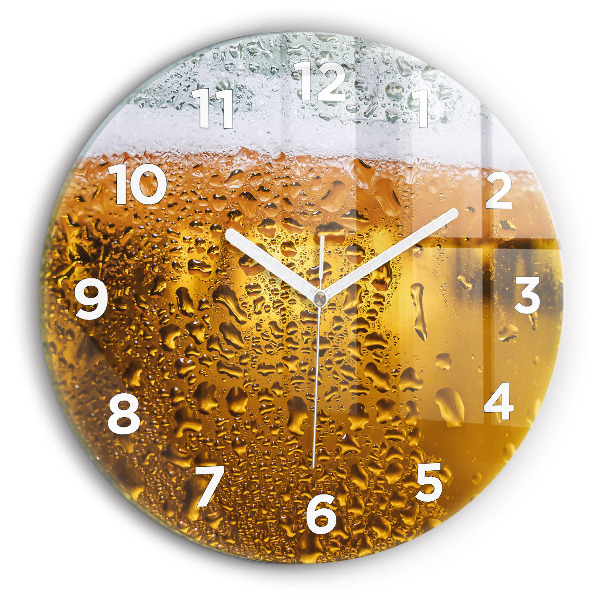 Wanduhr rund Bierkrug