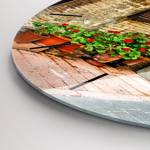 Wanduhr rund Malerische Straße