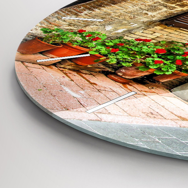 Wanduhr rund Malerische Straße