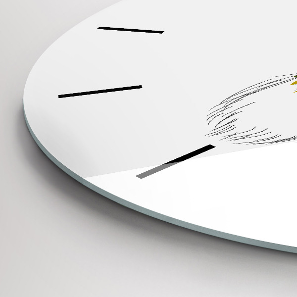 Wanduhr rund mit motiv Kopf eines farbigen Hirsches