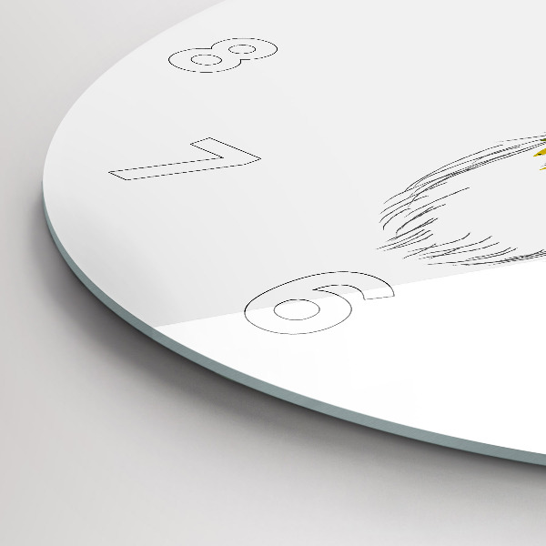 Wanduhr rund mit motiv Kopf eines farbigen Hirsches