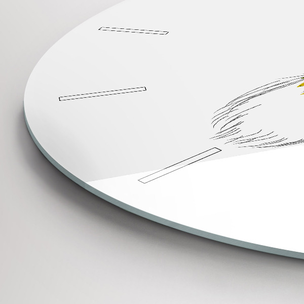 Wanduhr rund mit motiv Kopf eines farbigen Hirsches