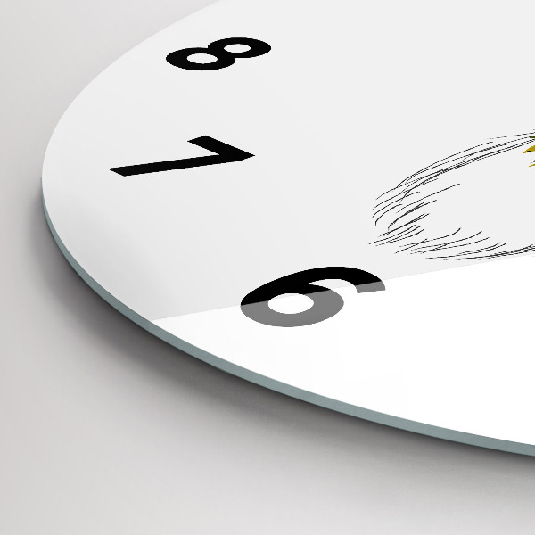 Wanduhr rund mit motiv Kopf eines farbigen Hirsches