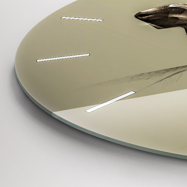 Wanduhr rund Grafik Elch