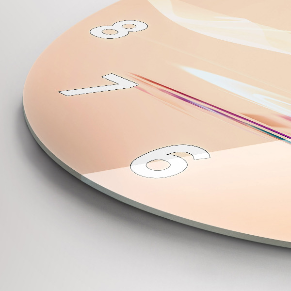 Wanduhr rund mit motiv Illustration eines Flamingos