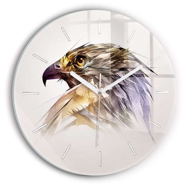 Wanduhr rund mit motiv Raubvogel