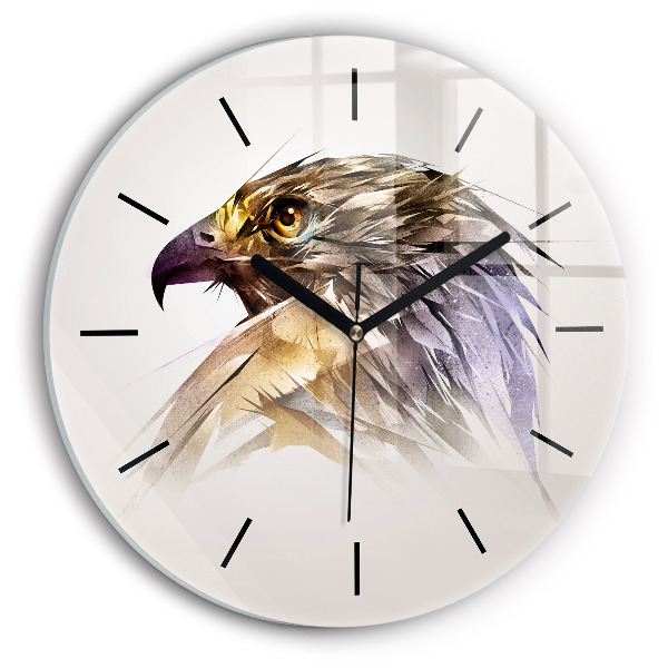 Wanduhr rund mit motiv Raubvogel