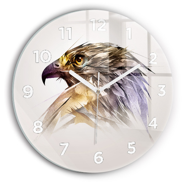 Wanduhr rund mit motiv Raubvogel
