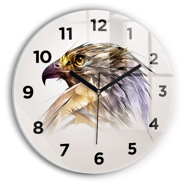 Wanduhr rund mit motiv Raubvogel