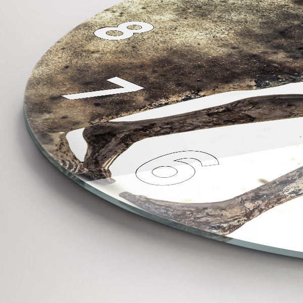 Wanduhr glas rund Abstraktion Menschen Sand