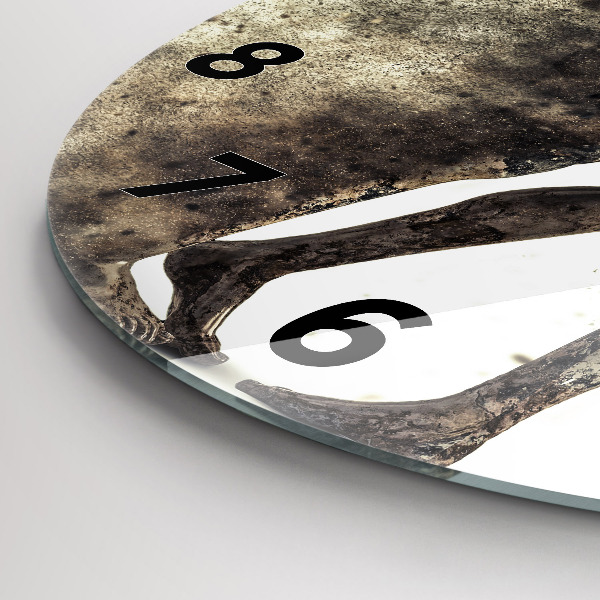 Wanduhr glas rund Abstraktion Menschen Sand