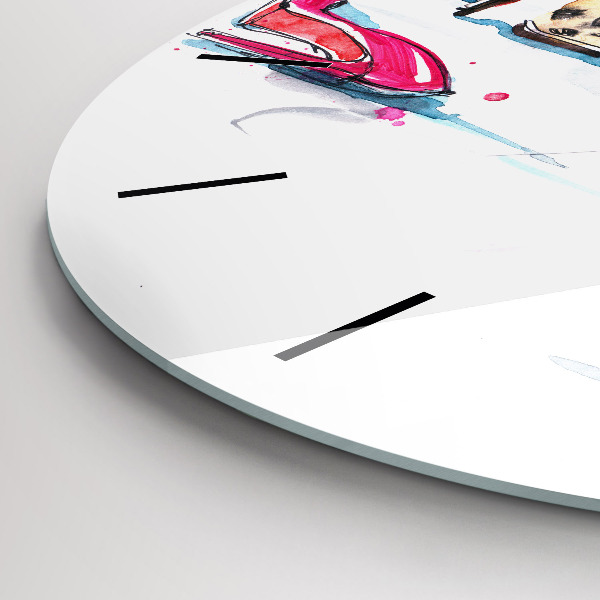 Wanduhr glas rund Element der Weiblichkeit